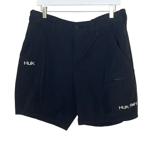 HUK Black Fishing/Cargo Shorts - Picture 1 of 5